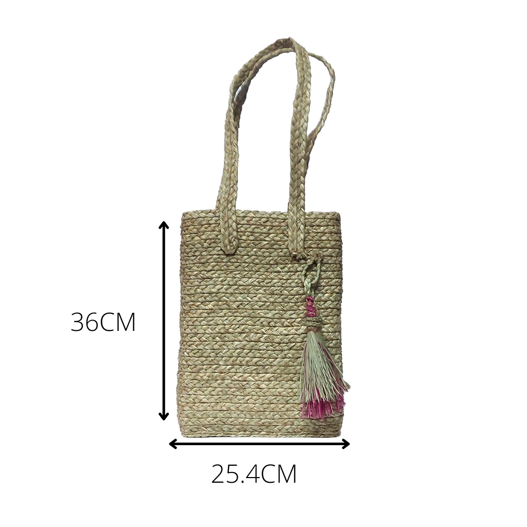 Sabai Grass Shopping Bag-(35x25x12)CM-3