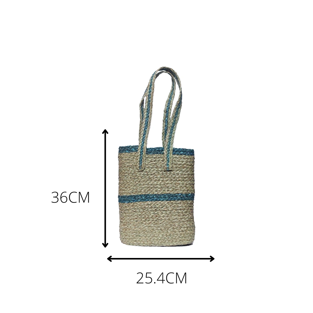 Handmade Sabai Grass Lunch Bag-(35x25x12)CM-3