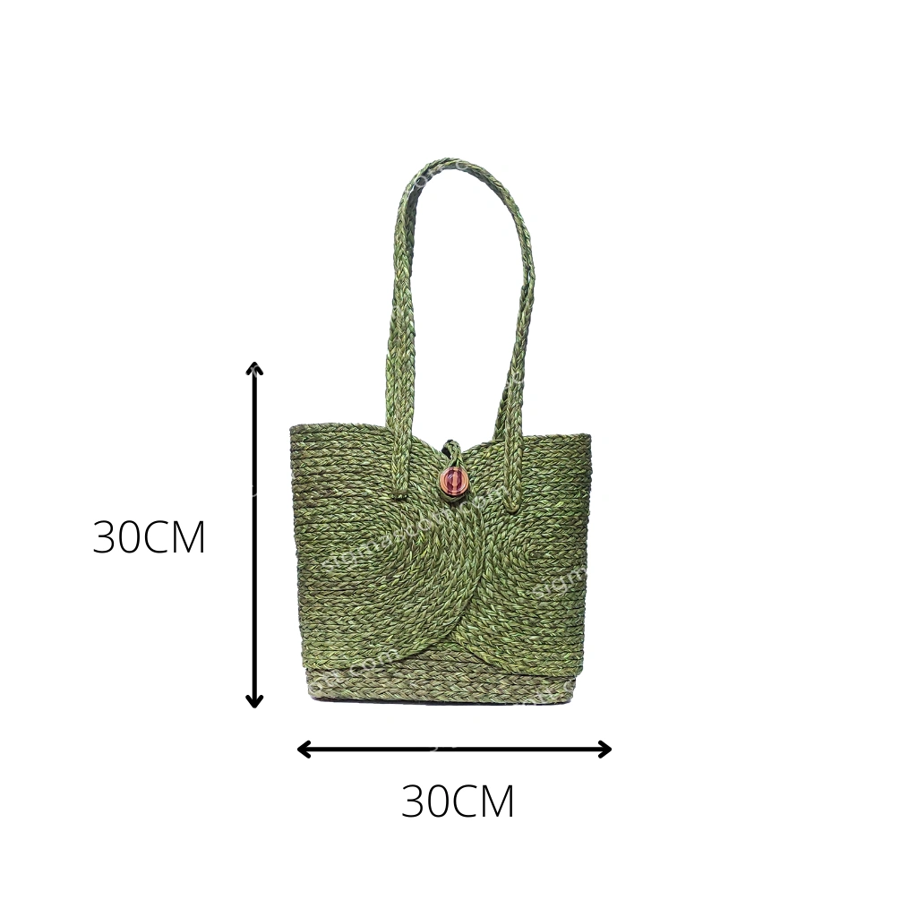 Handicraft Sabai Grass Tota Bag-(12x12x8)CM-4