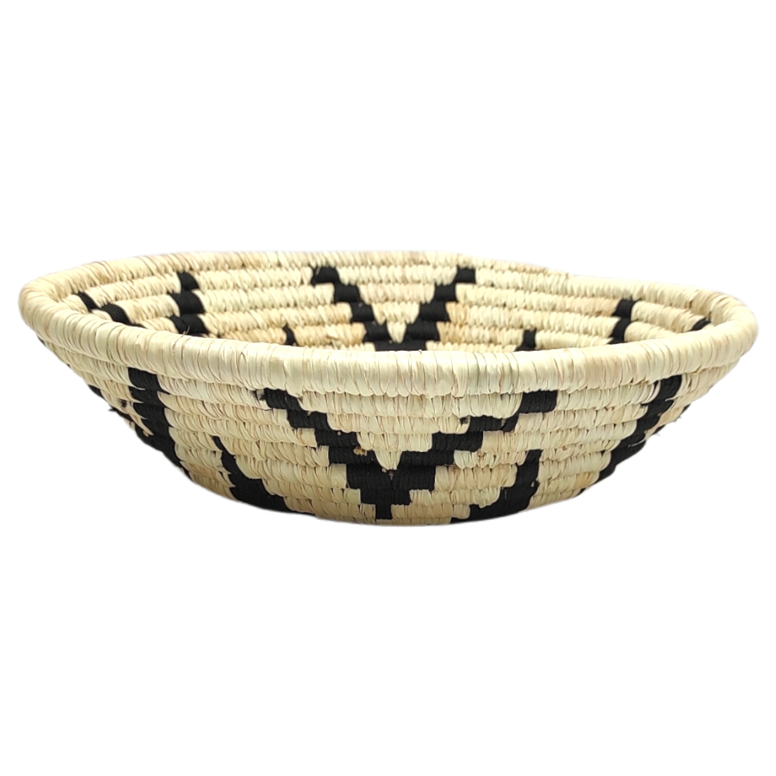 Handwoven Indian craft Sabai Grass Wall Plate, Size 30CM, Black Color-30CM-4