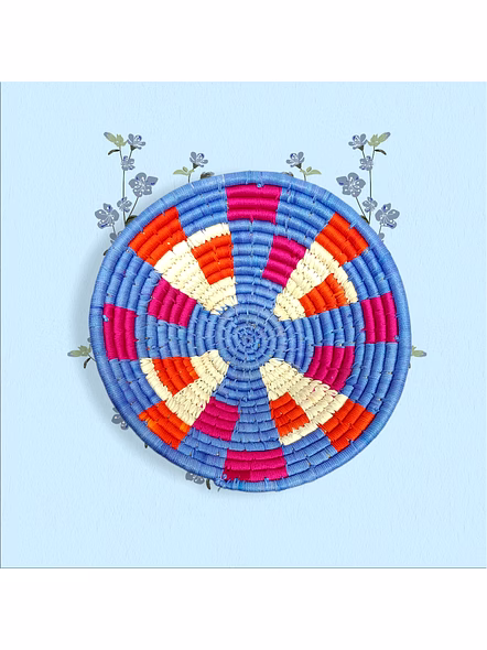 Sabai Handwoven Grass Wall Baskets Decor, Size 30CM, Mix Color-30CM-2