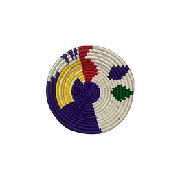 sigmascott sabai handwoven grass design on wall, size 30cm, violet color