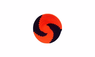 Sabai Handwoven Grass Baskets for Wall Cladding, Size 30CM, Orange and Blue Color