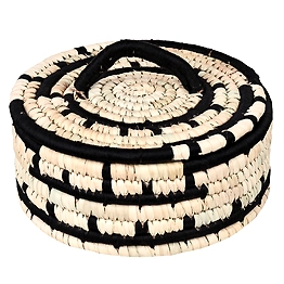 SigmaScott Store Handcrafted Sabai Grass Date Palm Leaf Thread Roti Box for Serving On Dining Table | Handmade Chapatti Box | Container For Home Kitchen SGBO-02