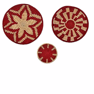 sigmascott store handcrafted sabai grass plate | handmade wall d