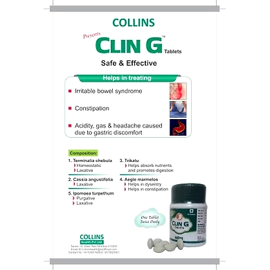 Clin-G Constipation And IBS Tablet, 30 Tablets, Non Prescription-1