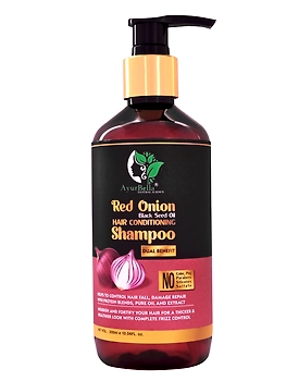 Ayurbella RED ONION BLACK seed Hair Conditioning Shampoo Net Vol. 10.14 fl. wow