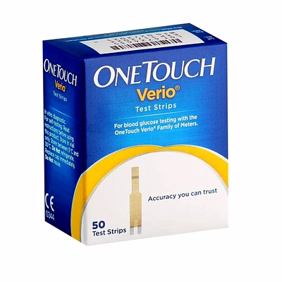 willmar schwabe onetouch verio test strips pack of 50 test strips 04/2023 expiry.