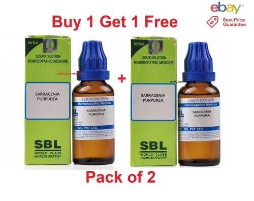 2 X 30 ml SBL Sarracenia Purpurea Homeopathy Dilution 1000ch Free Shipping-11810790