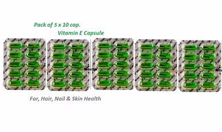 50 x Evion Capsules Vitamin E For Glowing Face,Strong Hair,Acne,Nails, Glowing