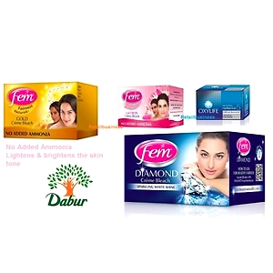 Dabur Fem Cream Creme Bleach Face Skin Whitening -  Saffron