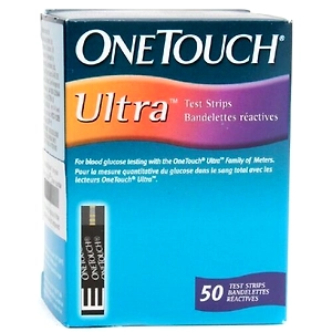 One Touch Ultra Blood Glucose Diabetic 50 Test Strips 50/ct Expiry: 11/2023