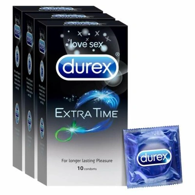 Durex Extra Time Condoms For Long Lasting Pleasure Prolong the Passion - 100 condems