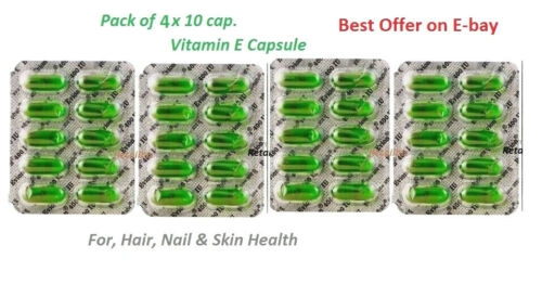 20 x Evion Capsules Vitamin E For Glowing Face,Strong Hair,Acne,Nails,Glowing-11837970