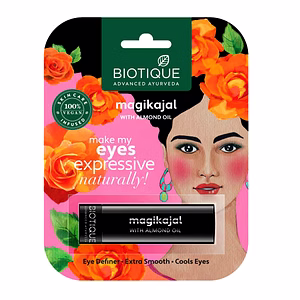 Biotique MAGIKAJAL 3g / 3gm | Intense Black | With Almond Oil | Expiry 10/2023
