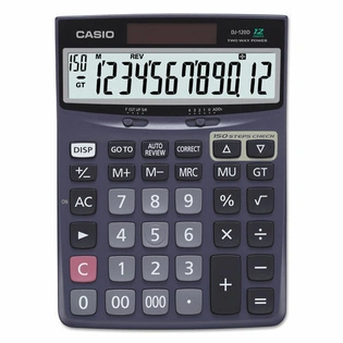 Casio DJ-120D 150 Steps Check & Correct Desktop Calculator 12 Digit Bigger Scree