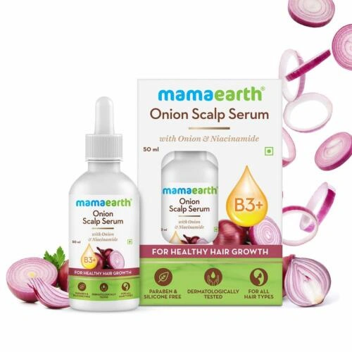 Mamaearth Onion Scalp Serum with Onion &amp; Niacinamide for Healthy Hair Growth 50m-11838148