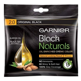 5 pack Garnier Black Naturals Oil Enriched Cream Color Hair Dye Original Black