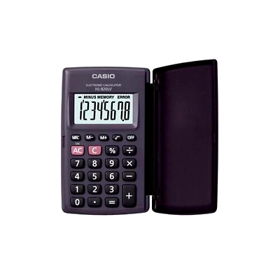 Casio HL820LV-BK Portable Calculator with Flip Cover