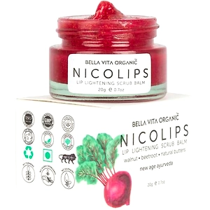 Bella Vita Organic NicoLips Lip Lightening Scrub - Unisex, 20 g