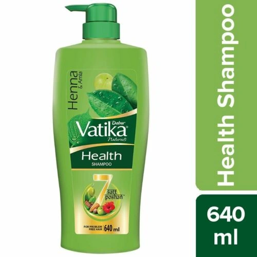 Dabur Vatika Health Shampoo - With Henna &amp; Amla, For Problem Free Hair, 640 ml-11842868