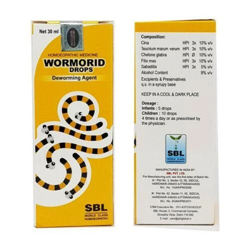 SBL Wormorid Drop Homeopathic for DeWorming Children 30ml-11842908