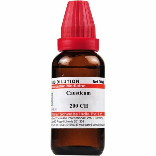 Willmar Schwabe India Causticum 200 CH (30ml) For Bed wetting, Sore throat,-11842920