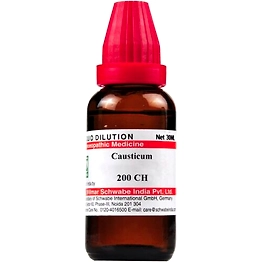 Willmar Schwabe India Causticum 200 CH (30ml) For Bed wetting, Sore throat,