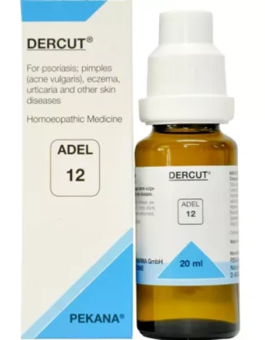 ADEL Homoeopathic NO 12 Dercut Drop For Psoriasis,Pimples, (Acne), Eczema 20ml-1