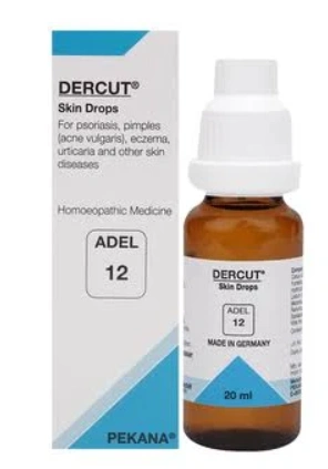 ADEL Homoeopathic NO 12 Dercut Drop For Psoriasis,Pimples, (Acne), Eczema 20ml-2