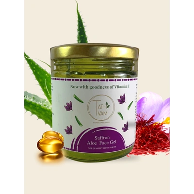 Organic Aloe Vera Face Gel with Iranian Saffron Extract & Vitamin E