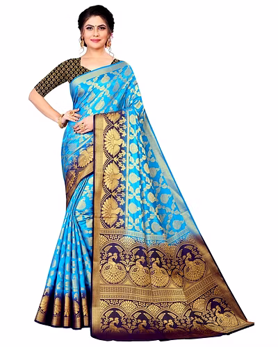 Neerav Exports Banarasi Silk Jacquard Saree-3