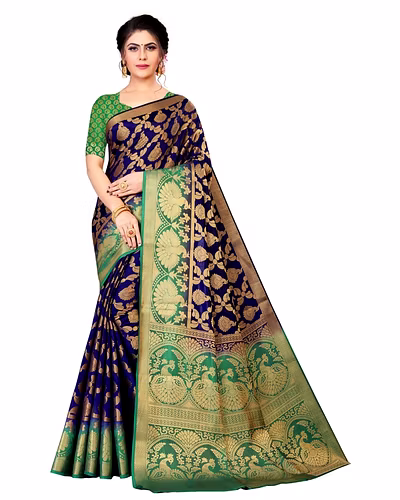 Neerav Exports Banarasi Silk Jacquard Saree-2