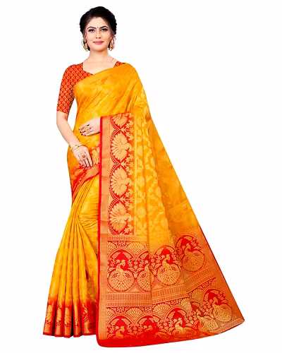 Neerav Exports Banarasi Silk Jacquard Saree-1