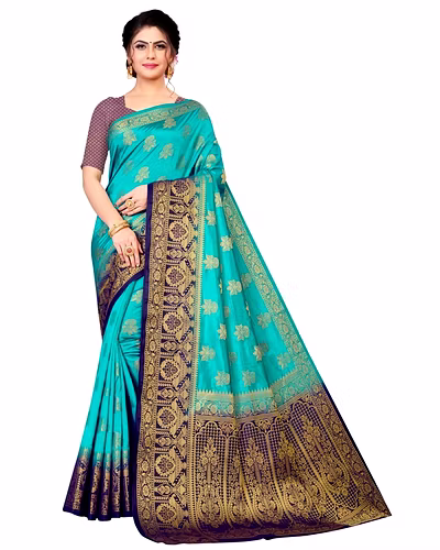 Neerav Exports Banarasi Silk Jacquard Saree-3