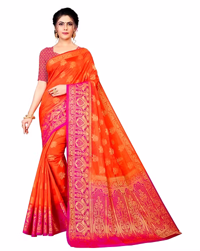 Neerav Exports Banarasi Silk Jacquard Saree-2