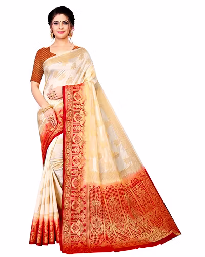 Neerav Exports Banarasi Silk Jacquard Saree-1