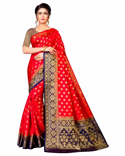 Neerav Exports Banarasi Silk Jacquard Saree-4