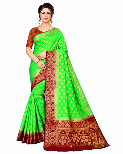 Neerav Exports Banarasi Silk Jacquard Saree-1