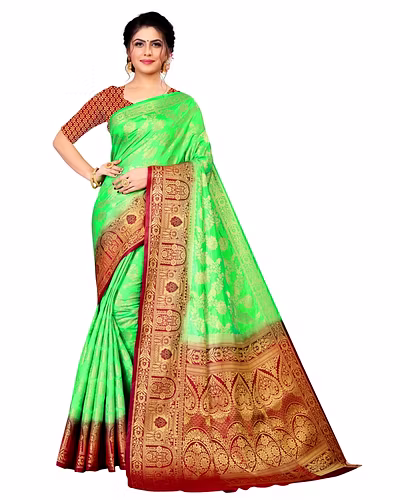 Neerav Exports Banarasi Silk Jacquard Saree-3