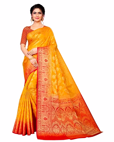 Neerav Exports Banarasi Silk Jacquard Saree-1