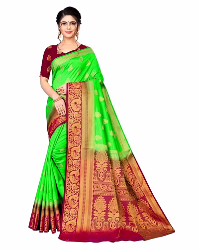 Neerav Exports Banarasi Silk Jacquard Saree-4