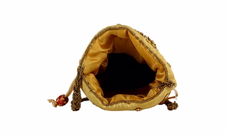 SPHINX CONTEMPORARY HANDCRAFTED GOLDEN POTLI BAG FOR WOMEN/GIRLS