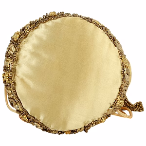 SPHINX CONTEMPORARY HANDCRAFTED GOLDEN POTLI BAG FOR WOMEN/GIRLS