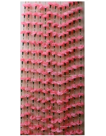 SPHINX Artificial Marigold Flowers Garlands (Baby Pink, 6 Pieces)