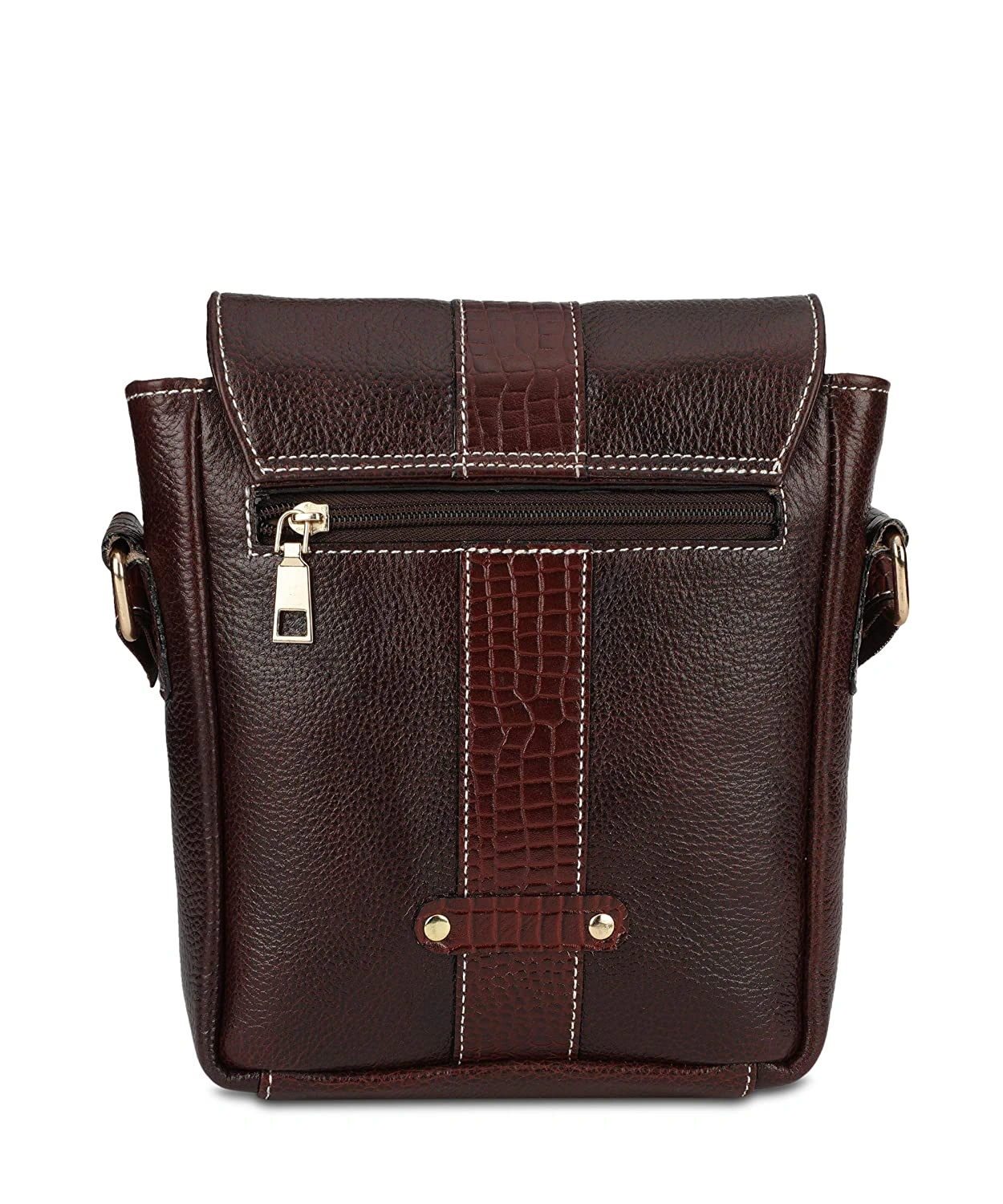 SPHINX Men's 100% Leather Regular Cross-Body Sling Bag (Brown, 25 x 22 x 7 cm)-3