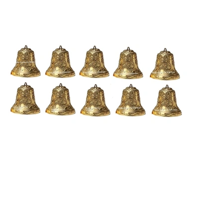 Sphinx Golden Colored Plastic Bells for Crafts/Decoration/Festive Decor (Check Sizes Carefully) - (10, A2R)