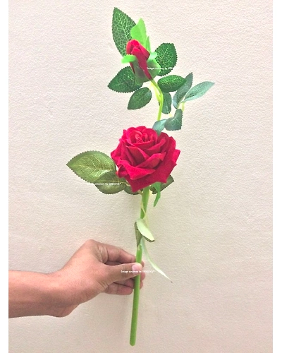 SPHINX® Artificial Roses for Floral Arrangements/Decoration/Gifting- (Red, 1)-2