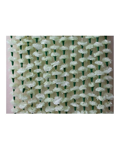 SPHINX Artificial Marigold Flowers Garlands (Off White Greenish, 6 Pieces)-6530074