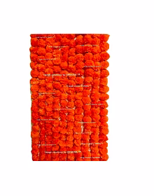 Sphinx Artificial Marigold Fluffy Flowers Garlands for Decoration - Pack of 5 (Dark Orange)